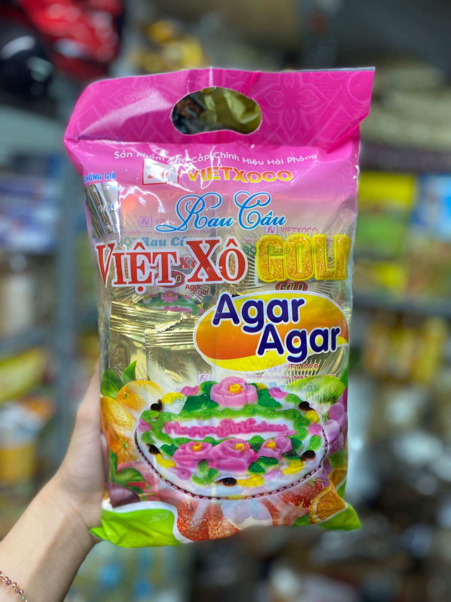 Bột rau câu giòn việt xô gold agar agar - cao cấp chính hiệu hải phòng - rau câu giòn, rau câu trái cây, rau câu sơn thuỷ - gói 25g