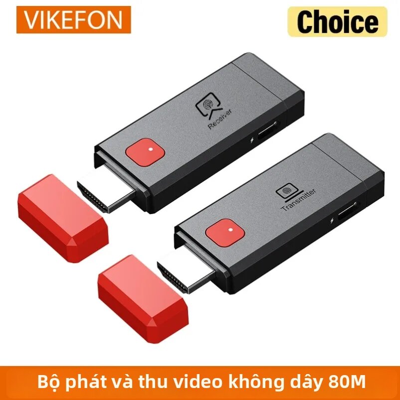 Bộ Chuyển Đổi Và Thu Tín Hiệu Video HDMI Không Dây 80M Cho Máy Ảnh, PC Sang Màn Hình TV, Bộ Chuyển Đổi Hiển Thị Gương