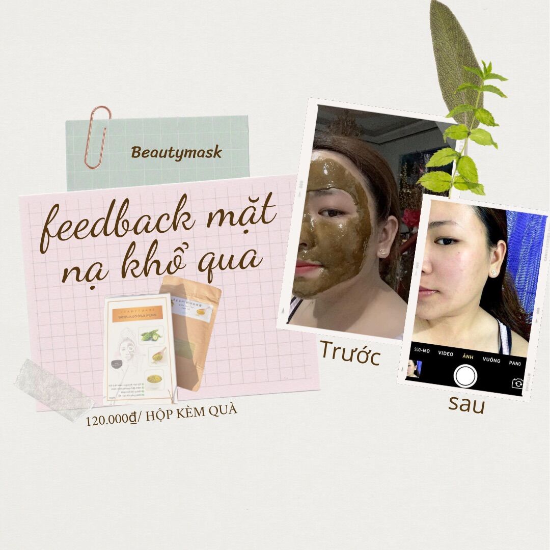 MẶT NẠ KHỔ QUA RỪNG TẶNG BỘ ĐẮP MẶT