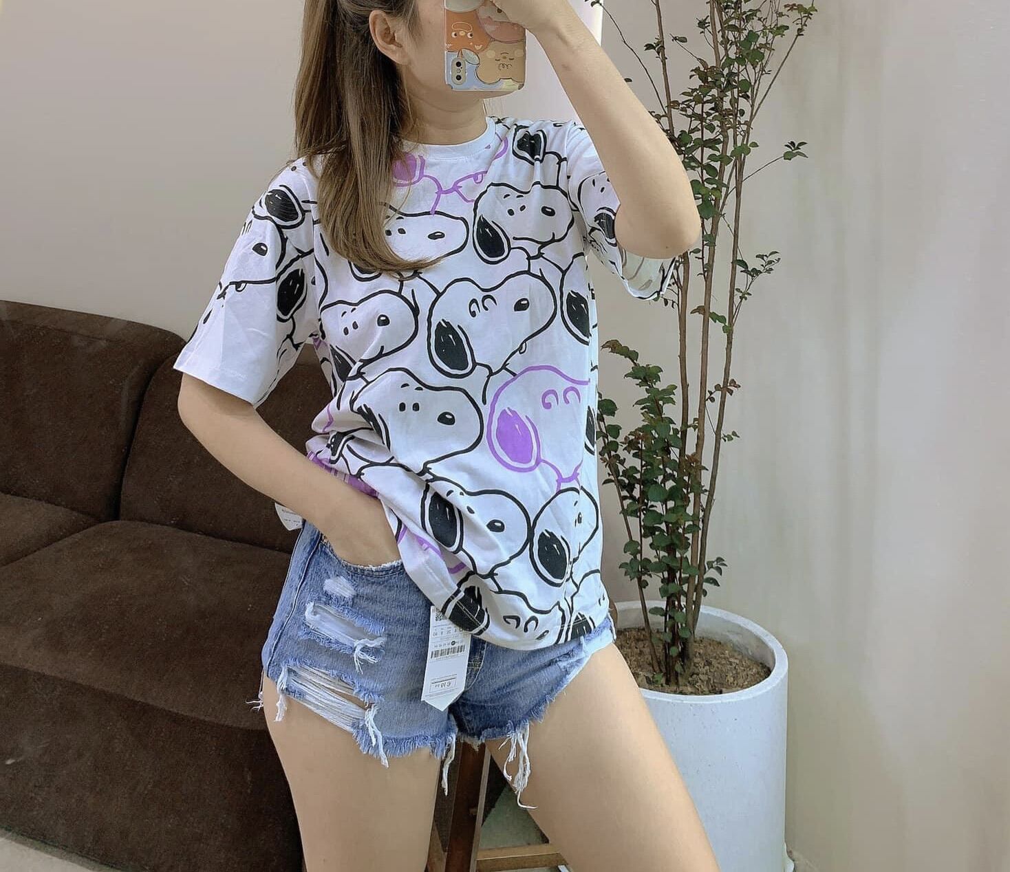 Áo zara xuất xịn snoopy dễ thương size s
