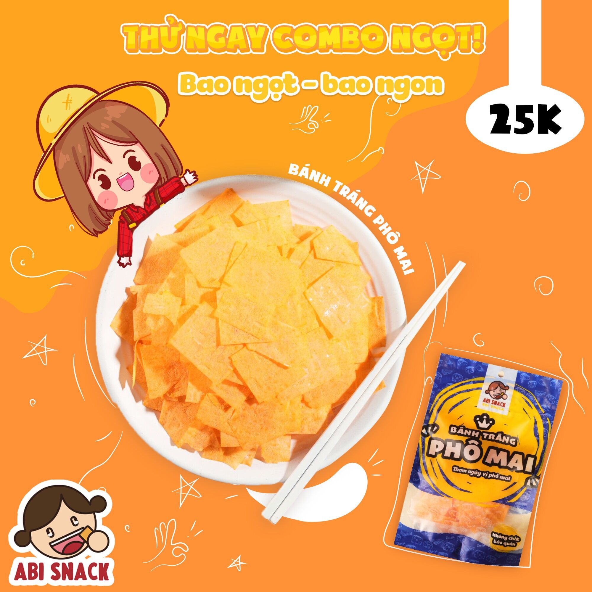 Bánh tráng phô mai Abi 80gr