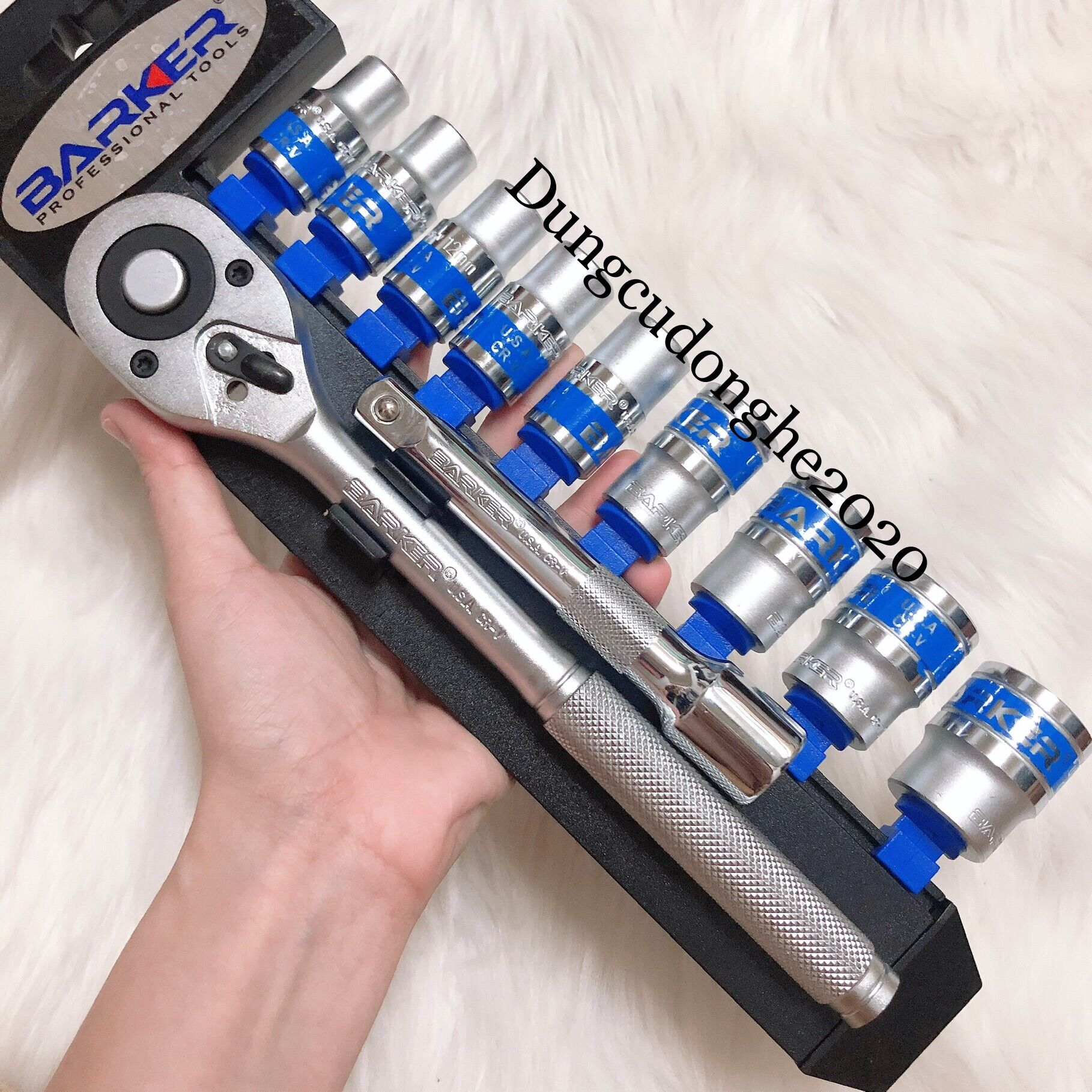 Bộ tuýp 11 chi tiết cần tự động + khúc nối barker 1/2”