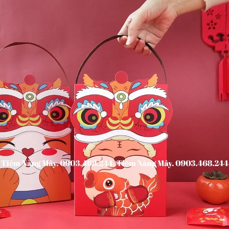 Hộp đựng bánh kẹo mèo thần tài