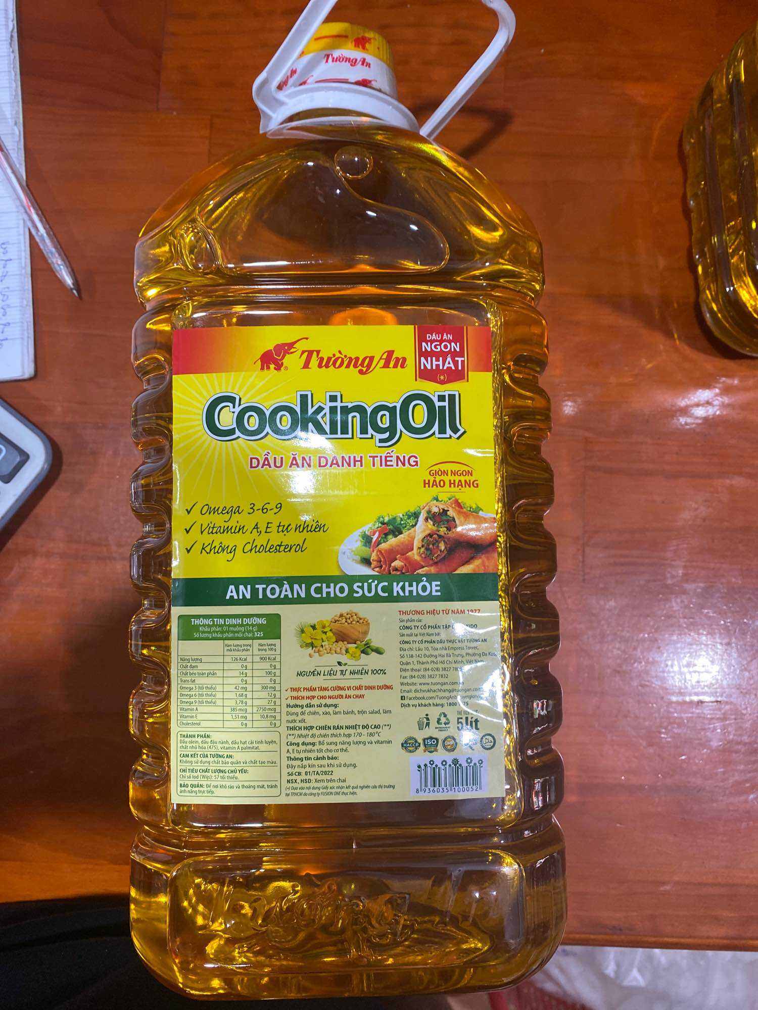 Dầu Ăn Cao Cấp Tường An Can 5 lít