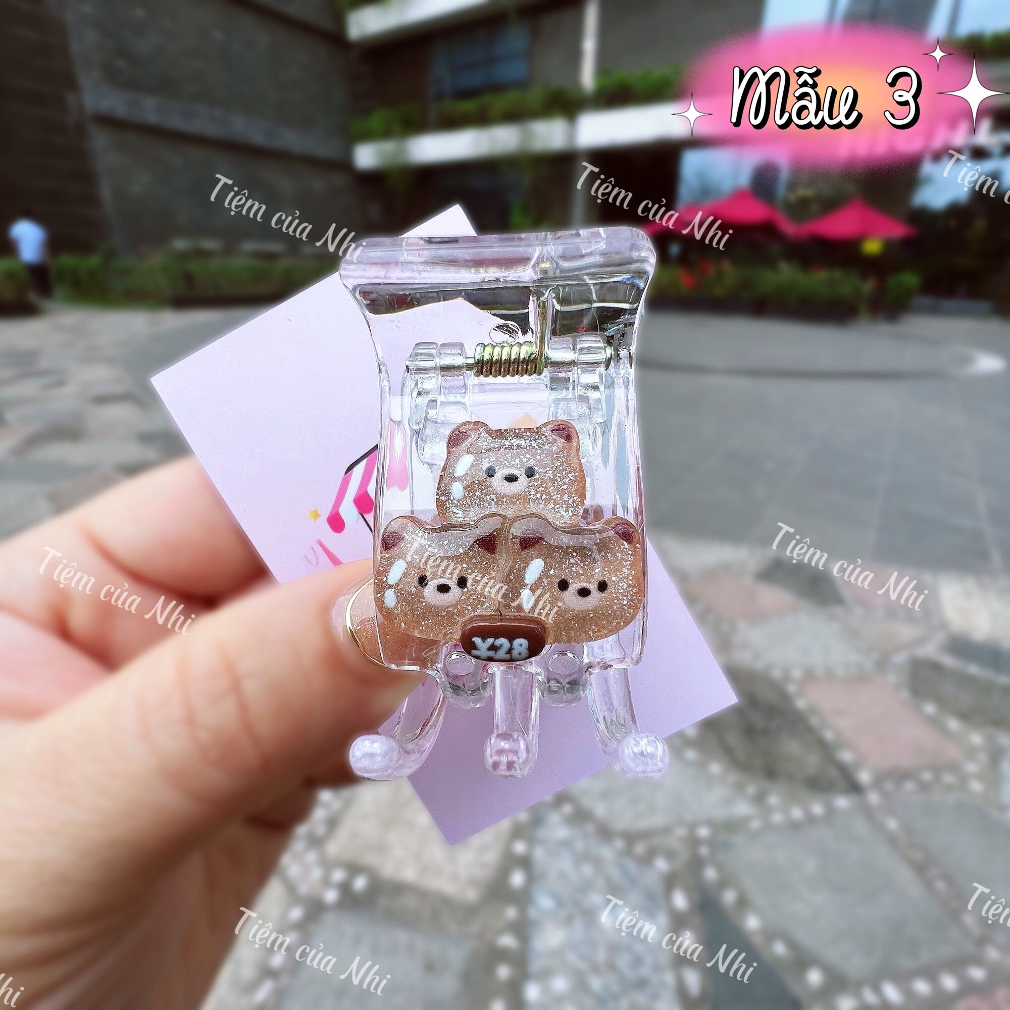 KẸP CÀNG CUA 5 RĂNG GẤU NÂU