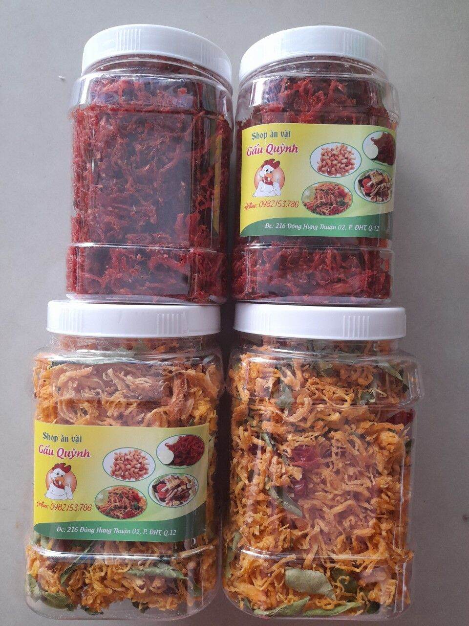 [hcm]combo 2kg(1kg khô gà lá chanh1kg khô bò xé sợi)