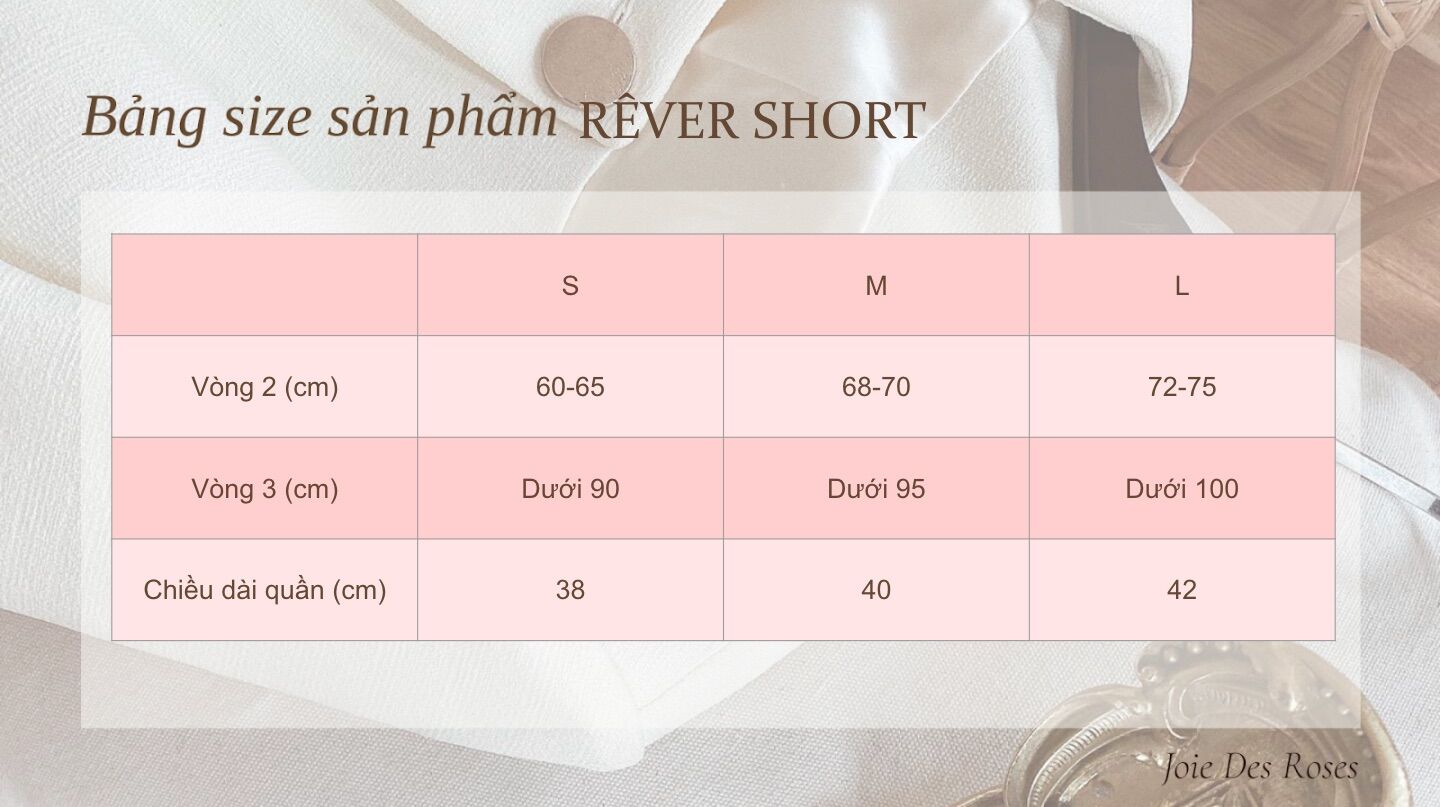 Quần short tơ - Rêver short