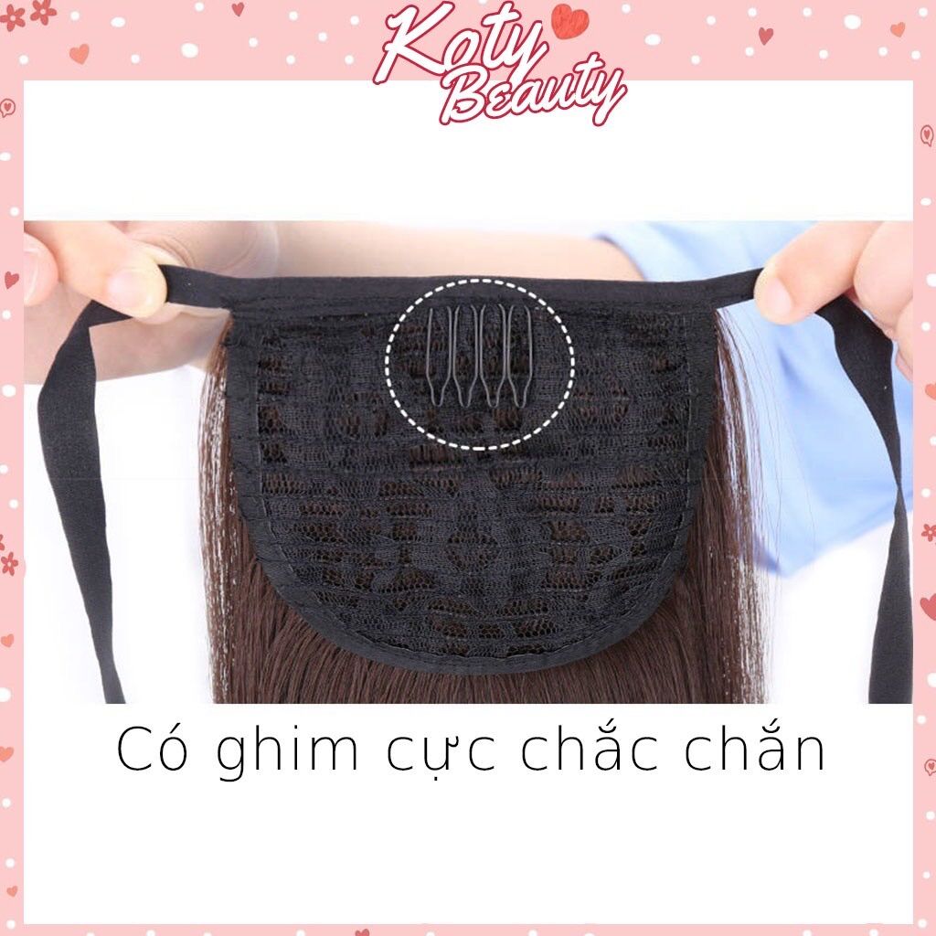 Tóc giả cột thẳng dài ❇️tóc tơ cao cấp ❇️