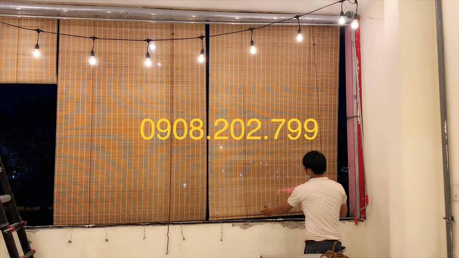 Rèm tăm tre trúc che nắng cửa sổ