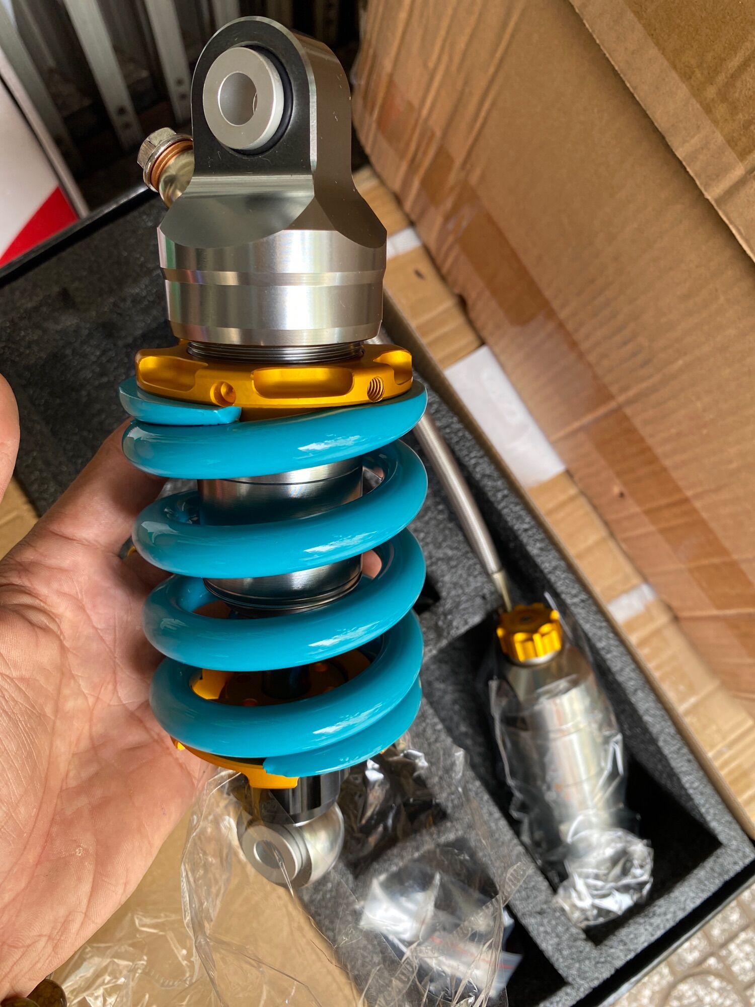 Phuộc nhún nitron ex 150/135 cao cấp tăng chỉnh thật