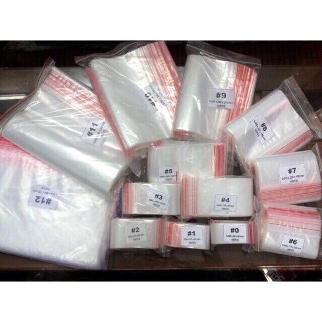 100 gam túi zip viền đỏ đủ số, số 1 đến 10