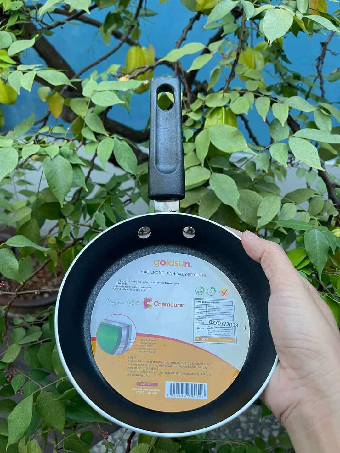 chảo chống dính goldsun 14cm