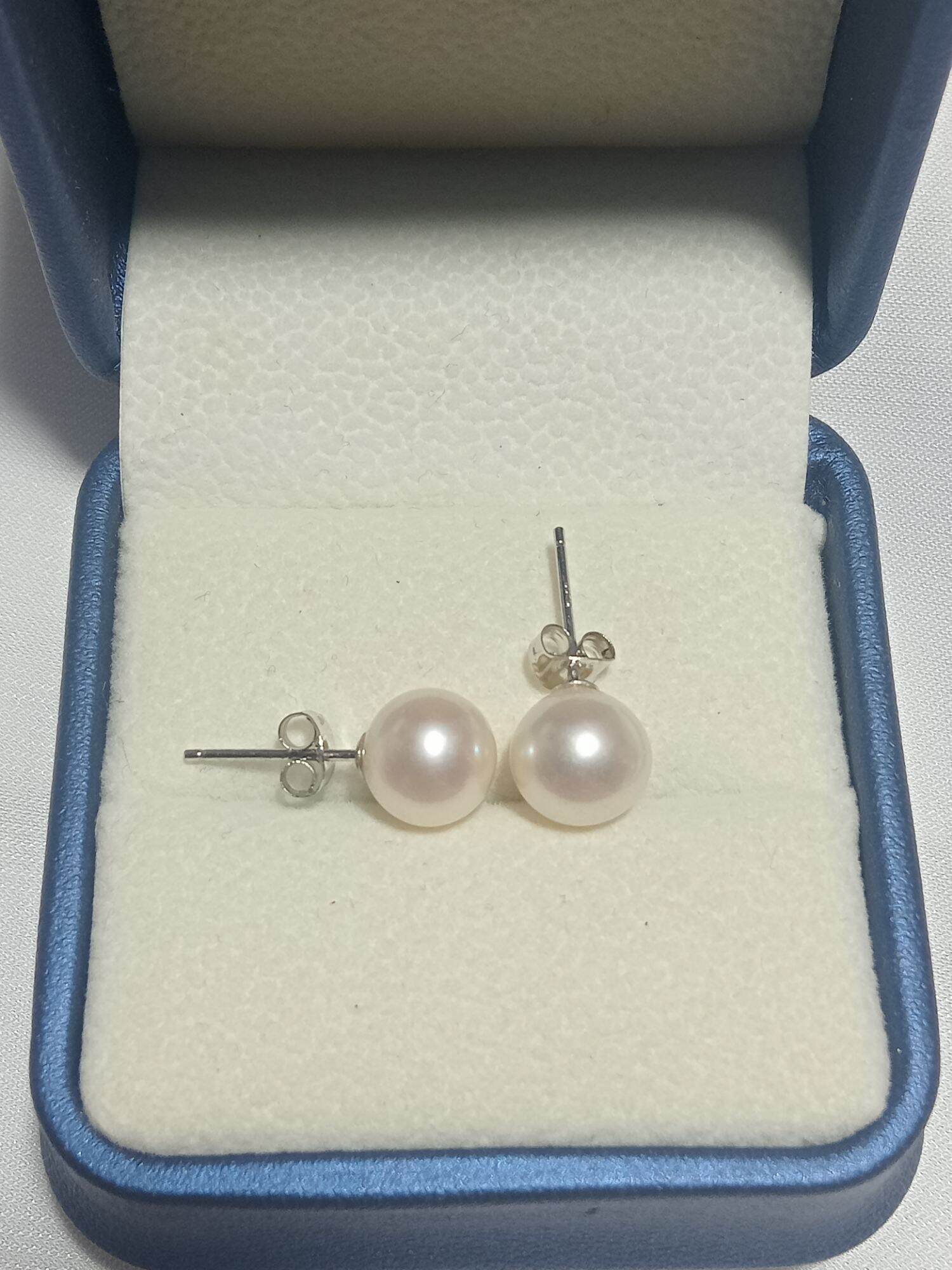 Bông tai nụ ngọc trai akoya 9mm