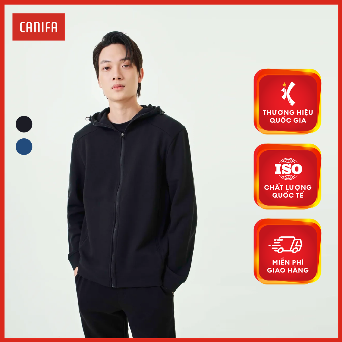 [20H 9-12.10 VOUCHER TỚI 500K] Áo khoác interlock nam CANIFA 8OT23W021