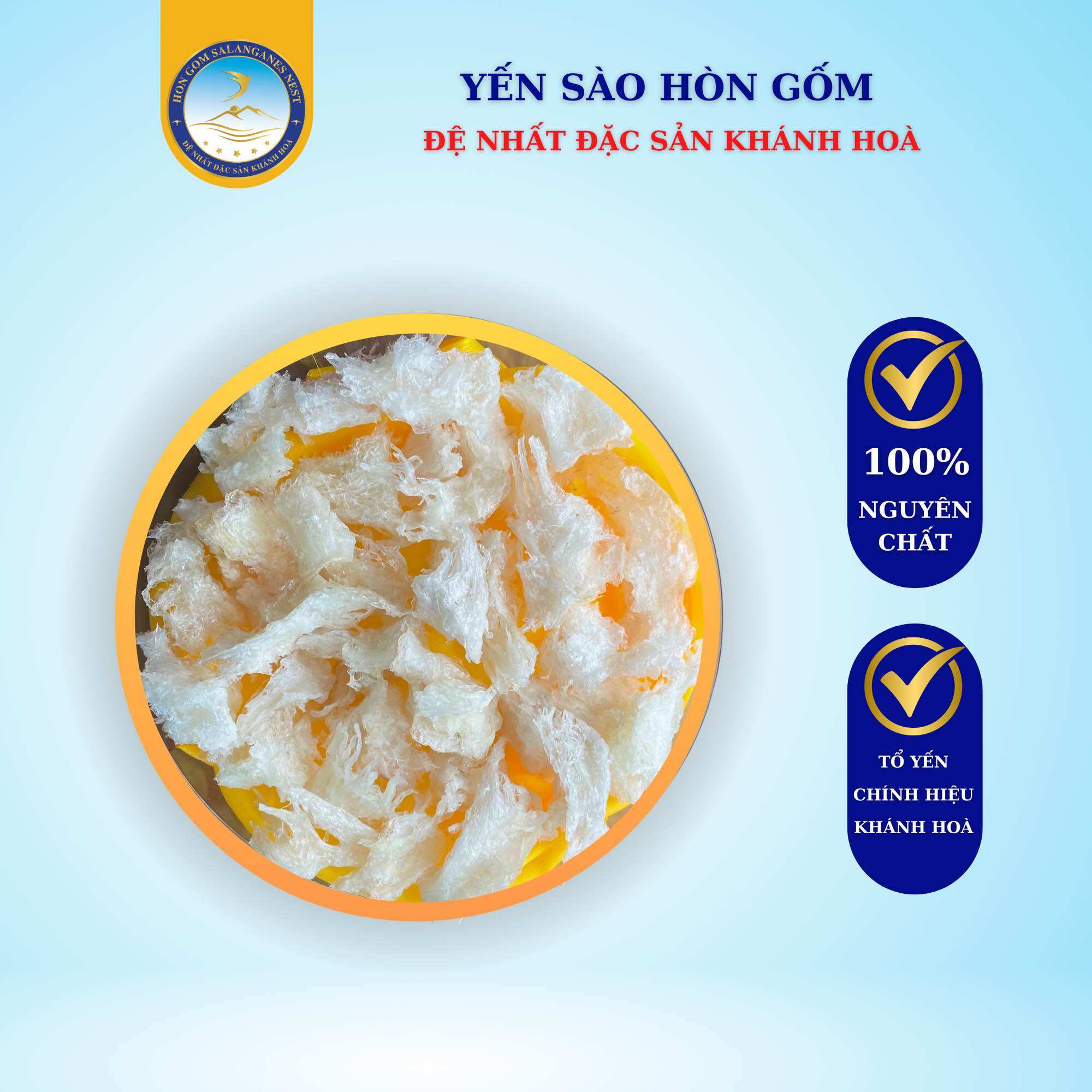   HGK-C1  Hộp 10g - Chân Yến Sào Khánh HòaTinh Chế Cao Cấp - Yến Sào Hòn Gốm Chính Hiệu Khánh Hòa - HGKNEST 