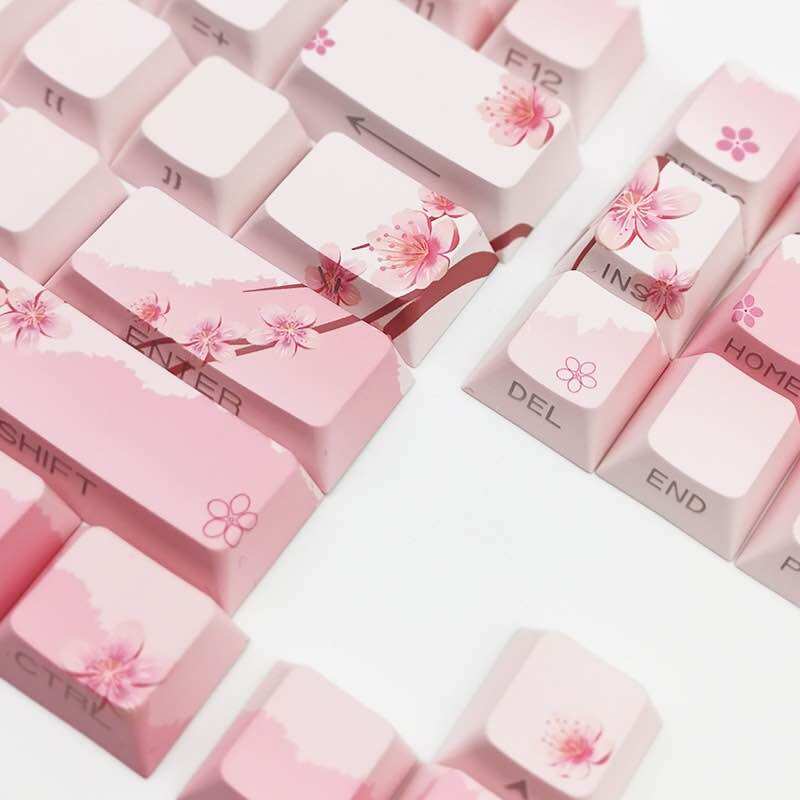 Keycaps hoa anh đào profile cherry