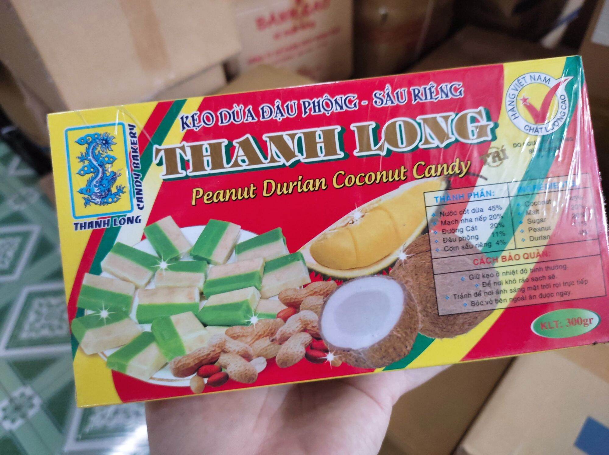 Kẹo dừa dứa sữa Thanh Long hộp 300g