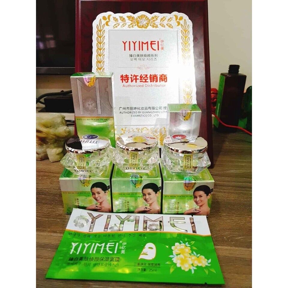 Bộ mỹ phẩm yiyimei 5in1 sạch nám tàn nhang lâu năm