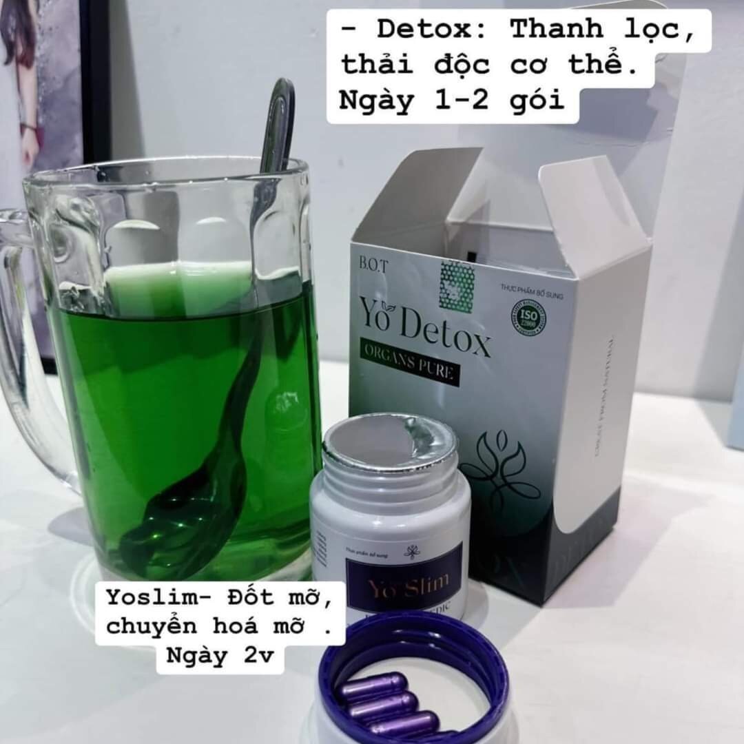 Giảm Cân Yoslim Yodetox của B.O T Combo Hủy Mỡ Cực Mạnh Hộp 30 viên