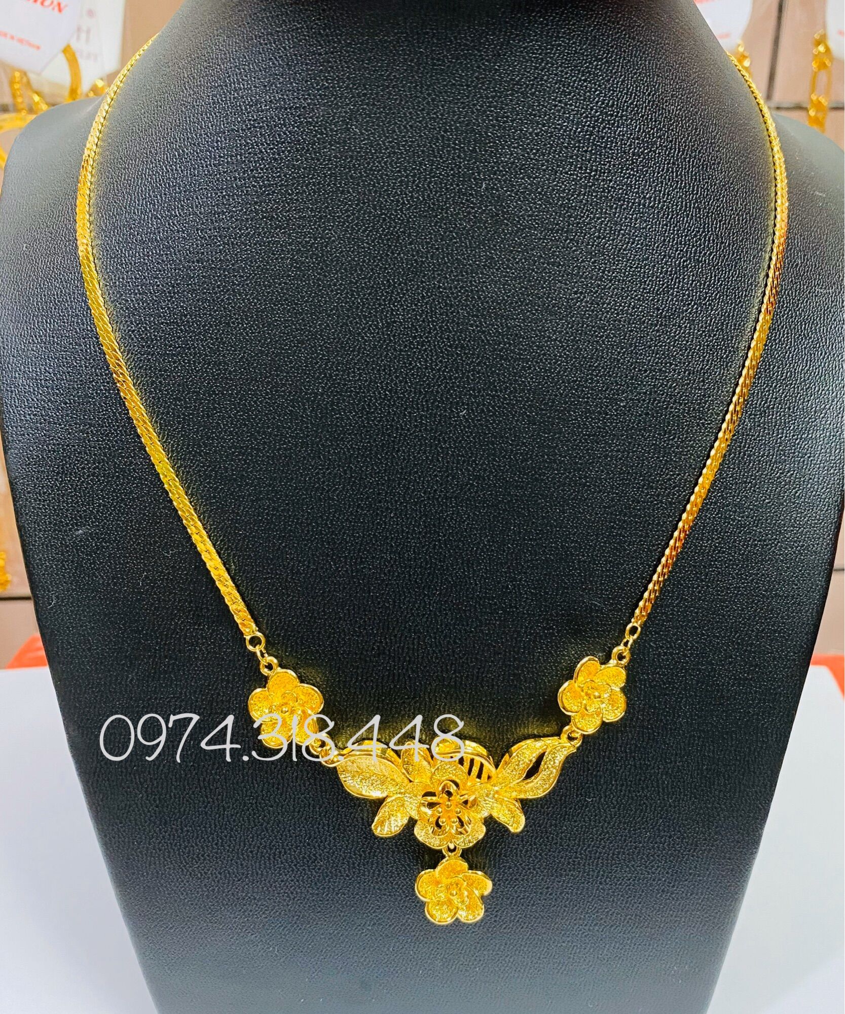 Dây chuyền hoa mai mạ vàng 24k cao cấp mẫu mới siêu đẹp