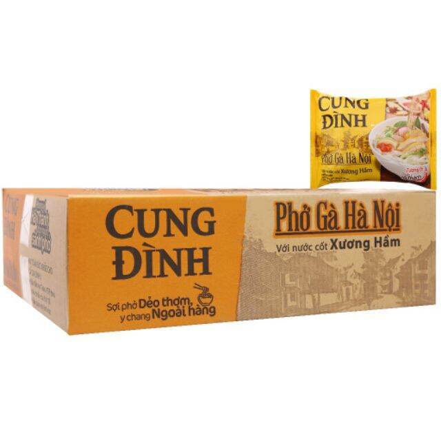 THÙNG PHỞ BÒ  CUNG ĐÌNH LOẠI 30GÓI -68G