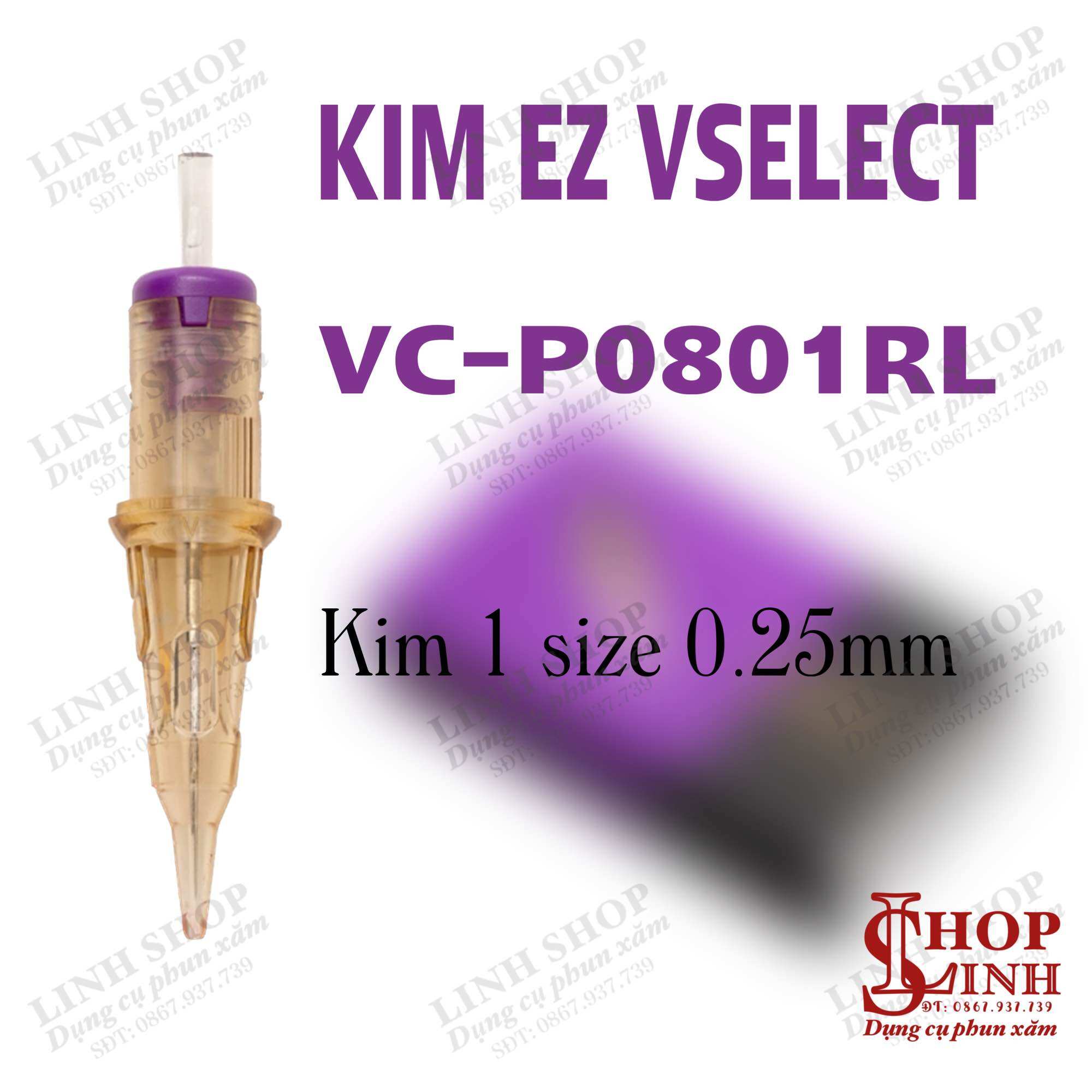 (1cái) Kim Ez VS V Select Kim Đạn Máy Pen Cho Phun Xăm Thẩm Mỹ