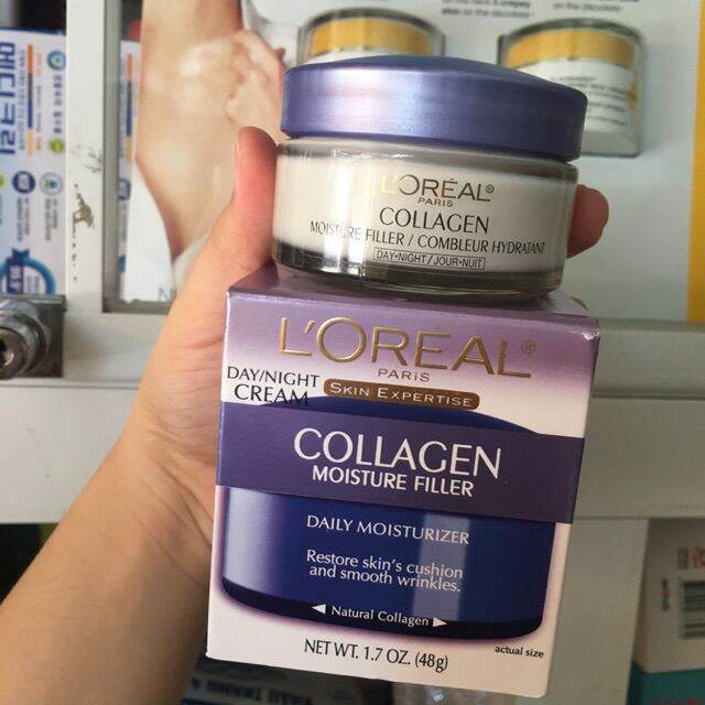 [Hcm][Chính Hãng Mỹ]Kem Dưỡng Da Ngày Và Đêm Chống Lão Hoá Mờ Nếp Nhăn Tàn Nhang Trắng Da Loreal Collagen 48G