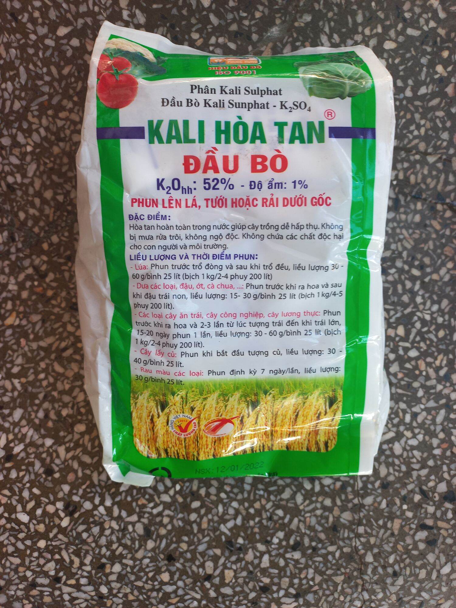 Phân đầu bò kali sunphat kali hoà tan 1kg