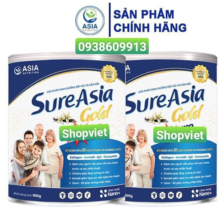 COMBO 2 hộp 900g sữa Sure Asia Gold, Date mới 2024, 2025