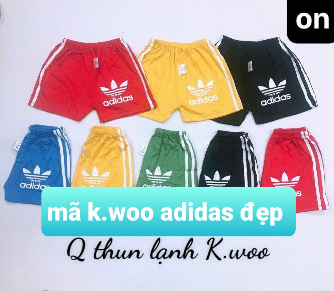 Quần đùi chục adidas cho bé gái bé trai quần chục đùi chất thun lạnh