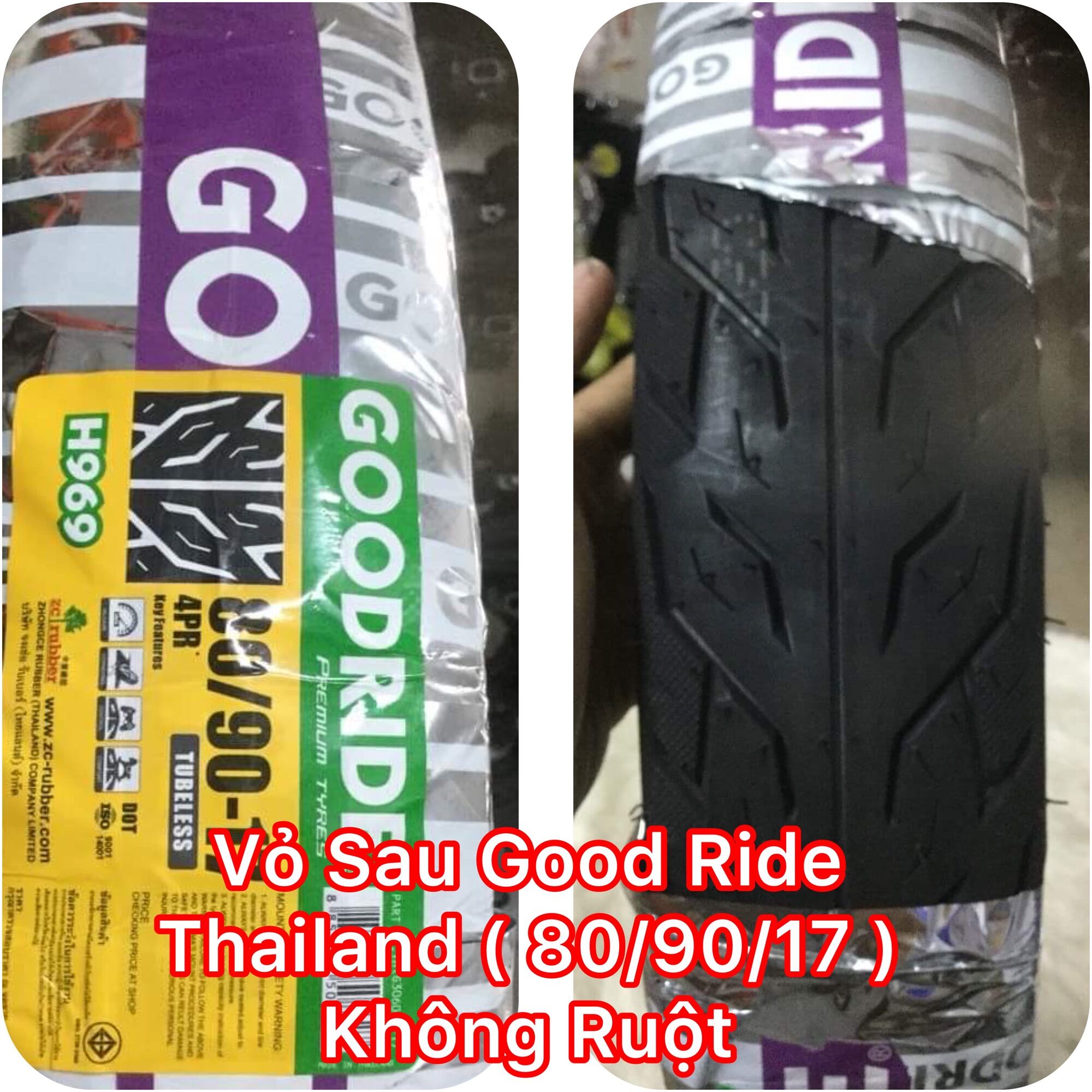 Vỏ sau không ruột : 80/90/17 thái