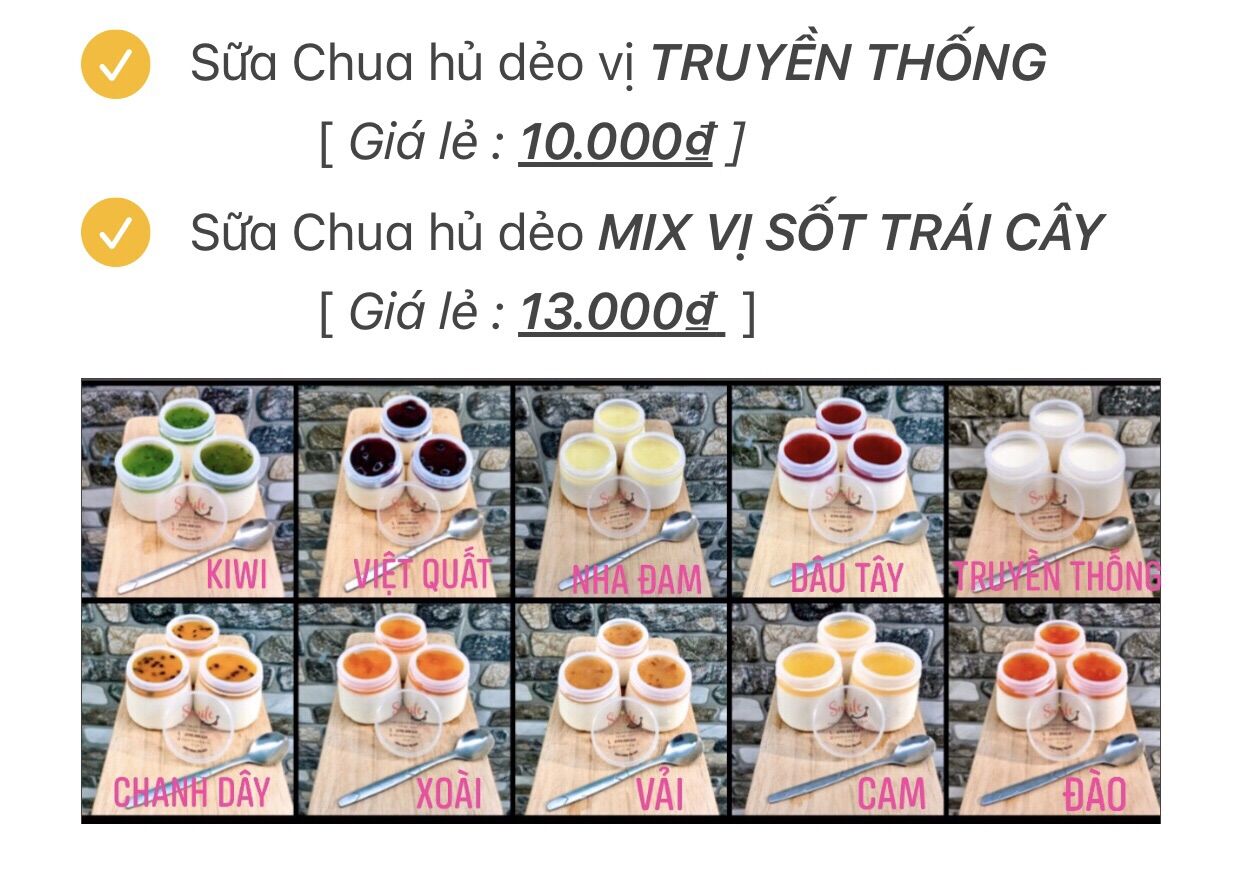 SỮA CHUA HỦ DẺO 10vị