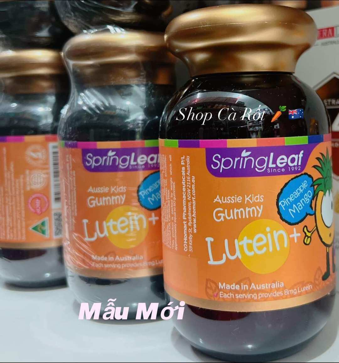 Kẹo dẻo hỗ trợ bổ mắt thị lực Spring Leaf Gummies Lutein cho bé Springleaf