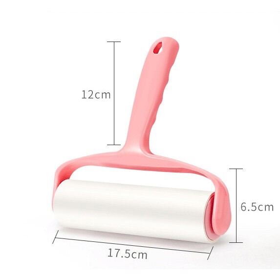 Cây lăn bụi quần áo, chăn màn, lông chó mèo 16cm - sử dụng lõi giấy dạng con lăn bụi, dùng để lăn dính, xé từng lớp lăn đk các thứ dính trên ga giường