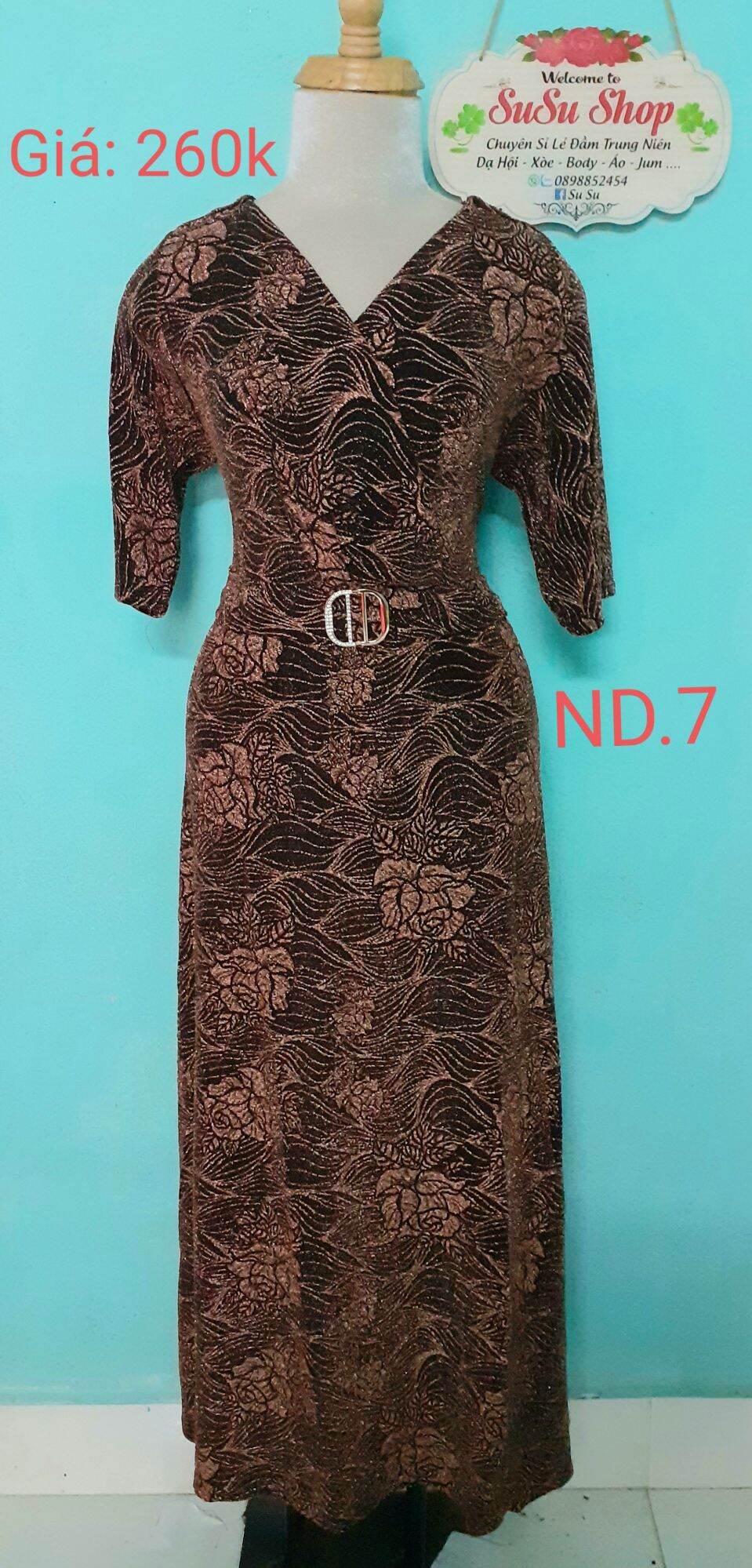 Đầm dạ hội dài tay lỡ nhủ hàn cao cấp dự tiệc sang trọng