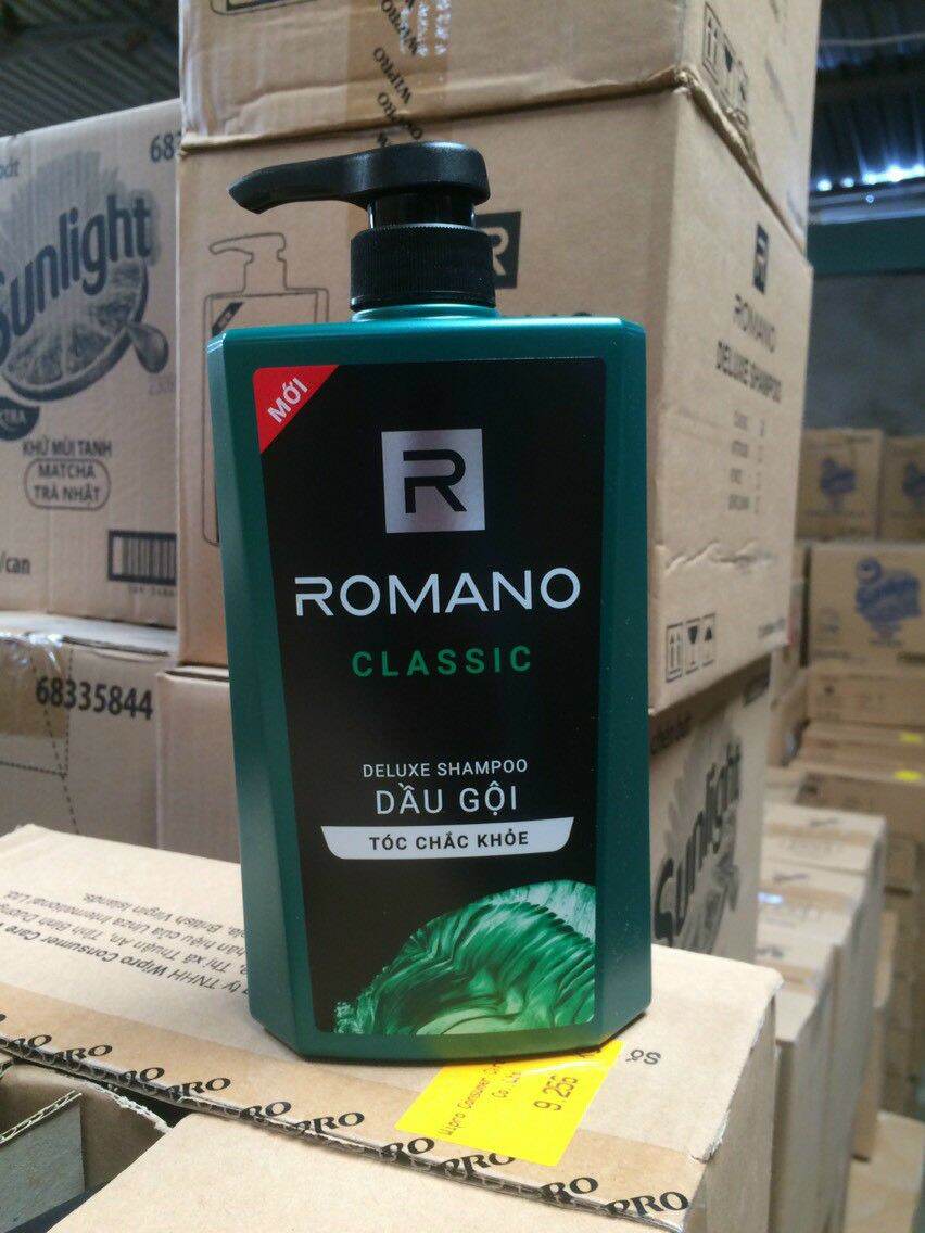 Dầu gội Cao Cấp Romano 650ml hương thơm lịch lãm, đẳng cấp phái mạnh.