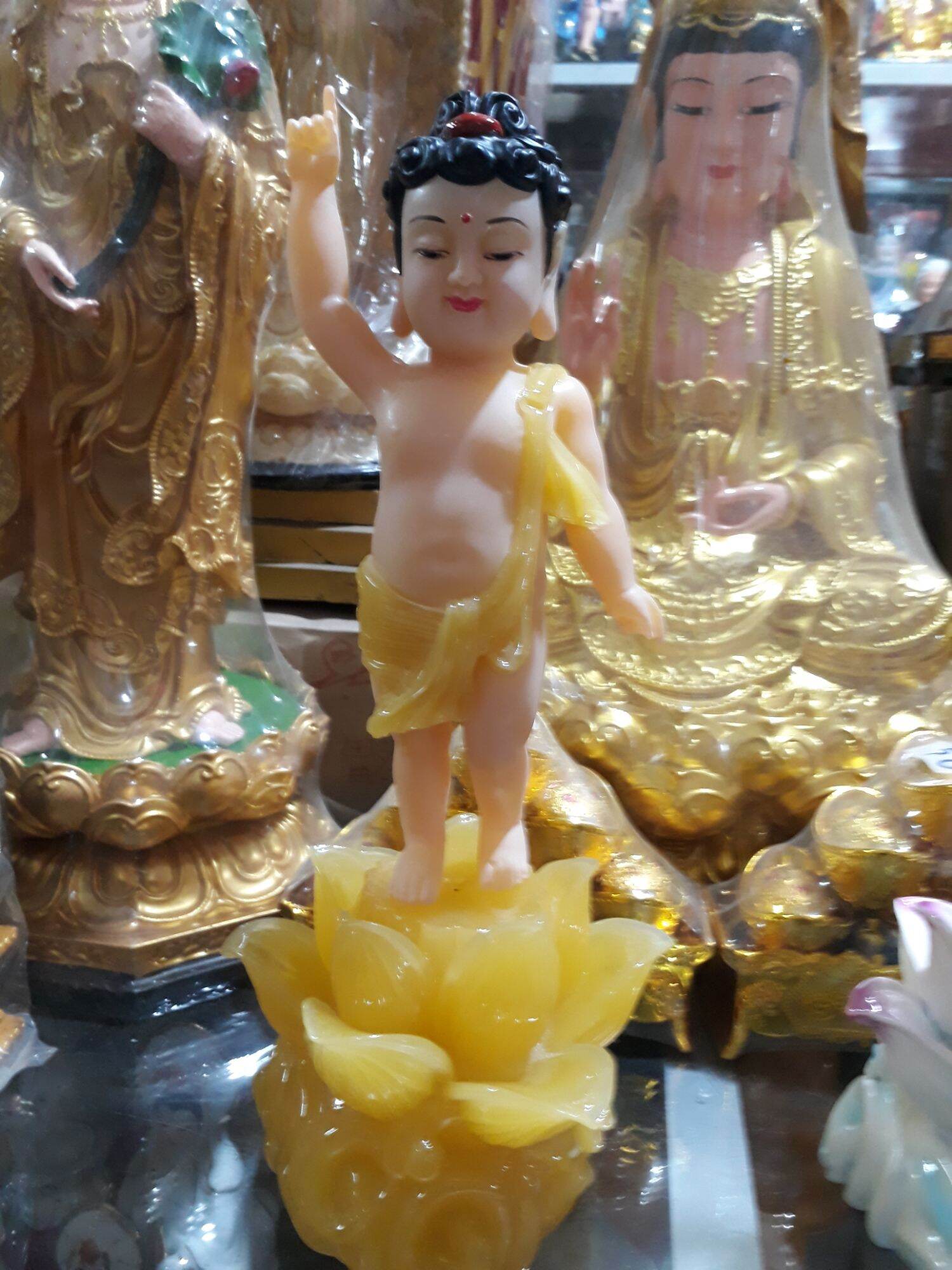 TƯỢNG PHẬT ĐẢN SANH ĐẾ SEN CAO _ CAO 30 CM