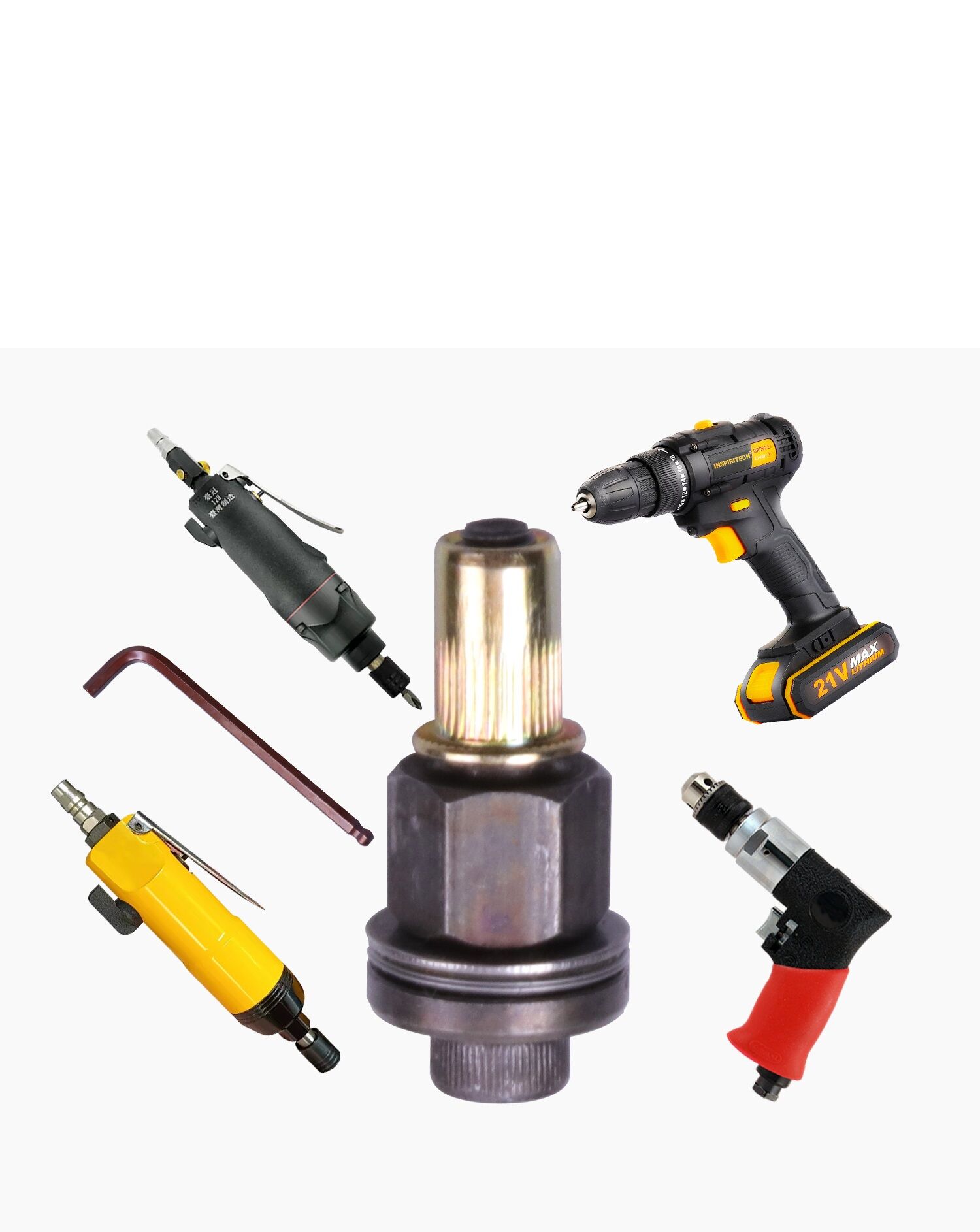 Đầu rút ốc tán bằng tay hoặc gắn máy khoan M3-M10 có tặng kèm ốc mẫu
