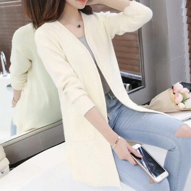 Áo khoác len lông cừu dáng dài