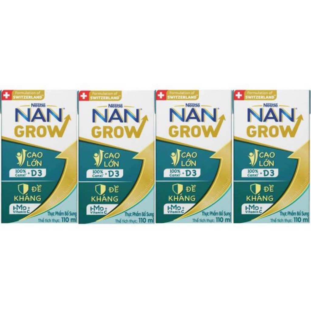 Thùng 36 hộp sữa bột pha sẵn Nan grow 110ml