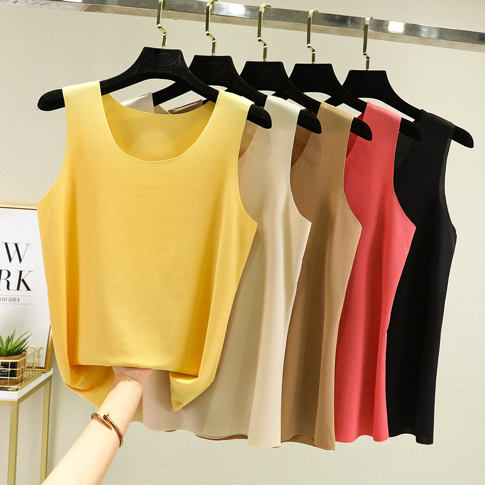 Áo Ba Lỗ Modal Áo Mặc Trong Mặc Trong Hai Dây Vải Viscose Mùa Hè Cho Nữ Áo