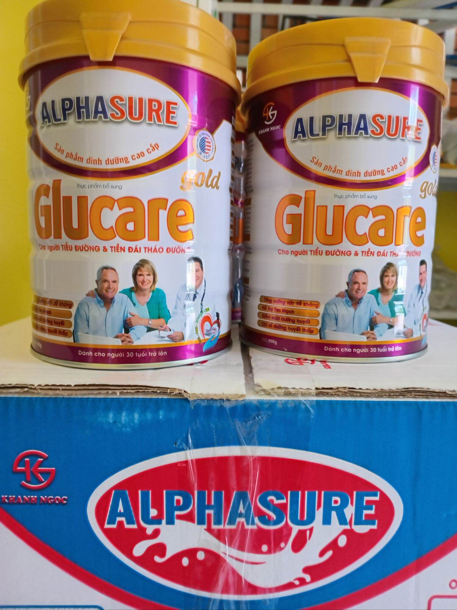 (DATE 10-2026) SỮA BỘT ALPHASURE GOLD GLUCARE 900g