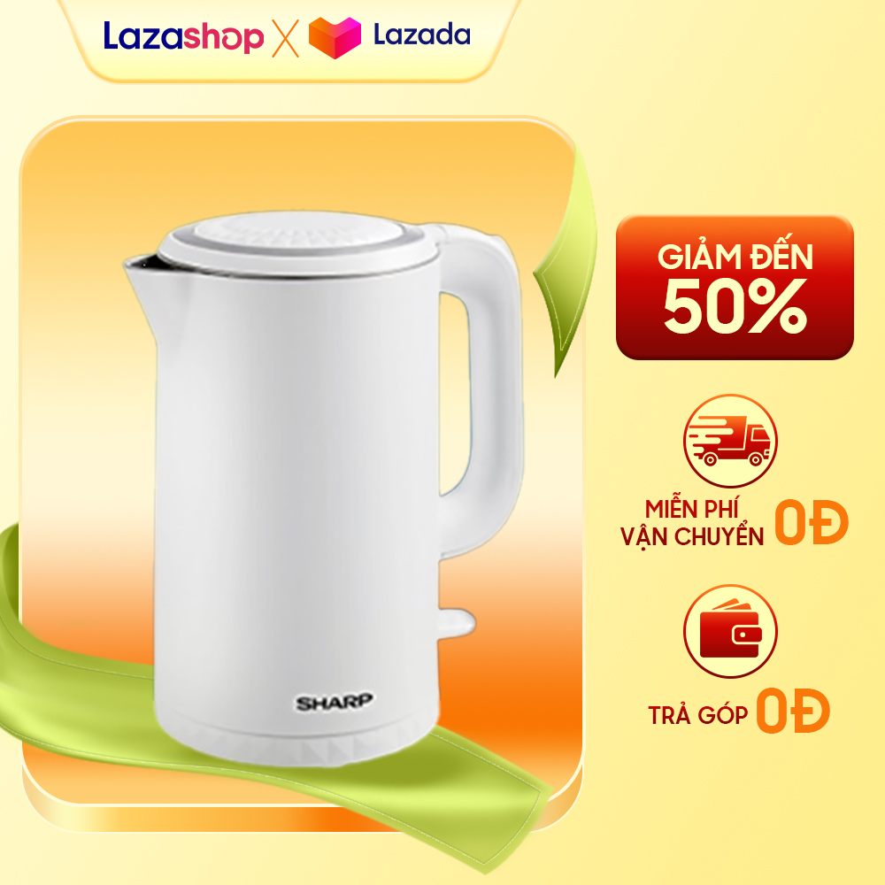 Bình đun siêu tốc sharp 1.7 lít ekj-17evps-wh