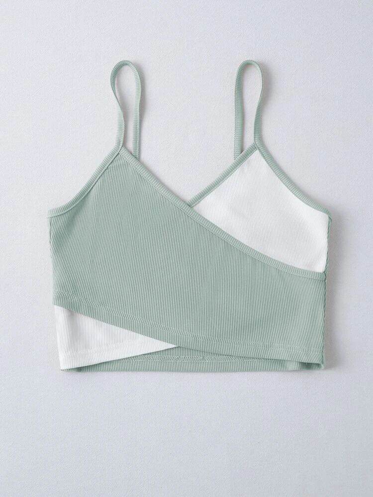 Áo dây 2 màu đan chéo ( xanh cốm nhạt)