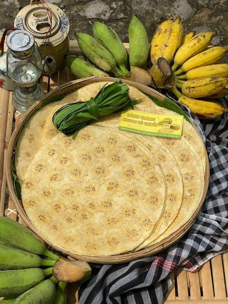 Bánh tráng khoai mì chuối  (10bánh)