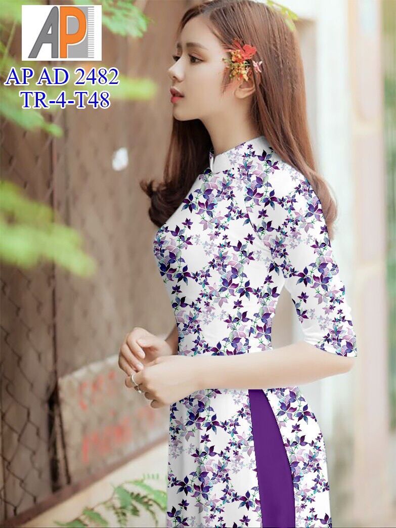 Vải áo dài hoa nhí
