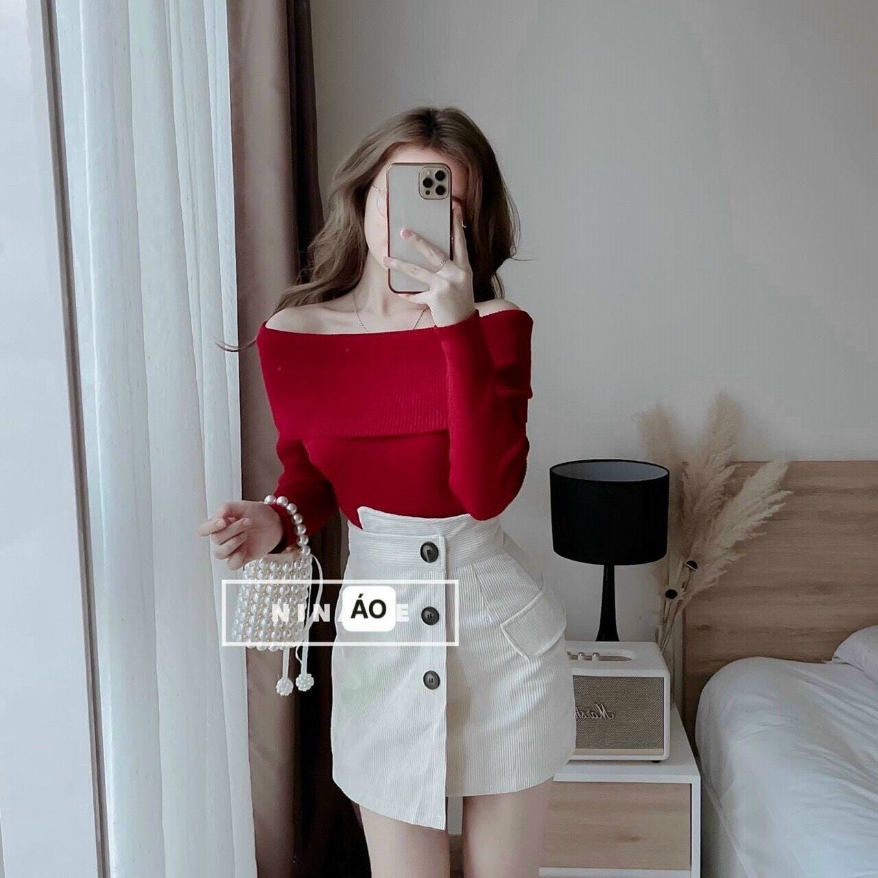 CHÂN VÁY NÚT 3 CHÉO VẠT XINH