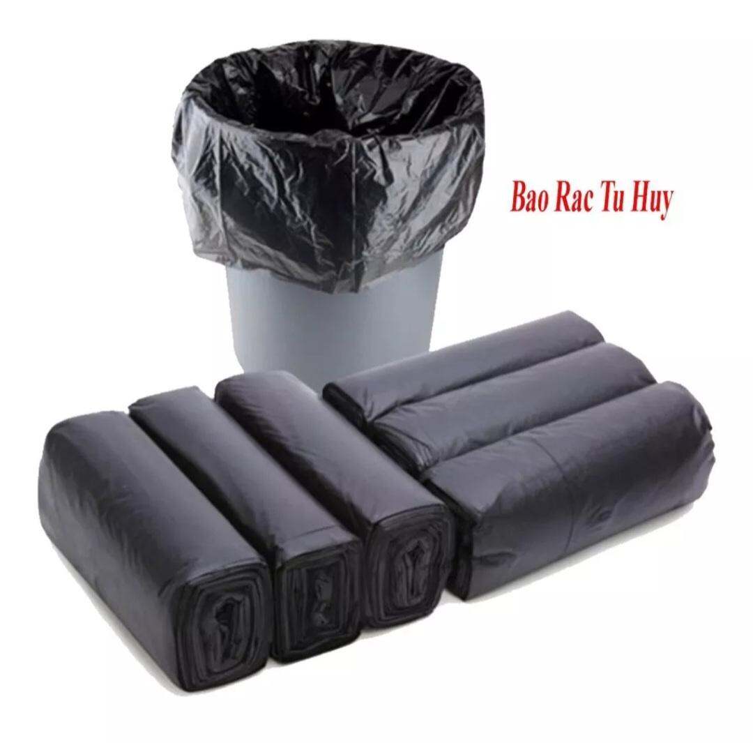 Set 3 cuộn 1kg túi rác đen tự phân hủy hàng xuất khẩu, chất lượng cao
