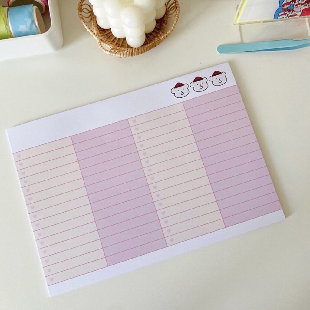 Giấy note ghi bài B5 khổ ngang