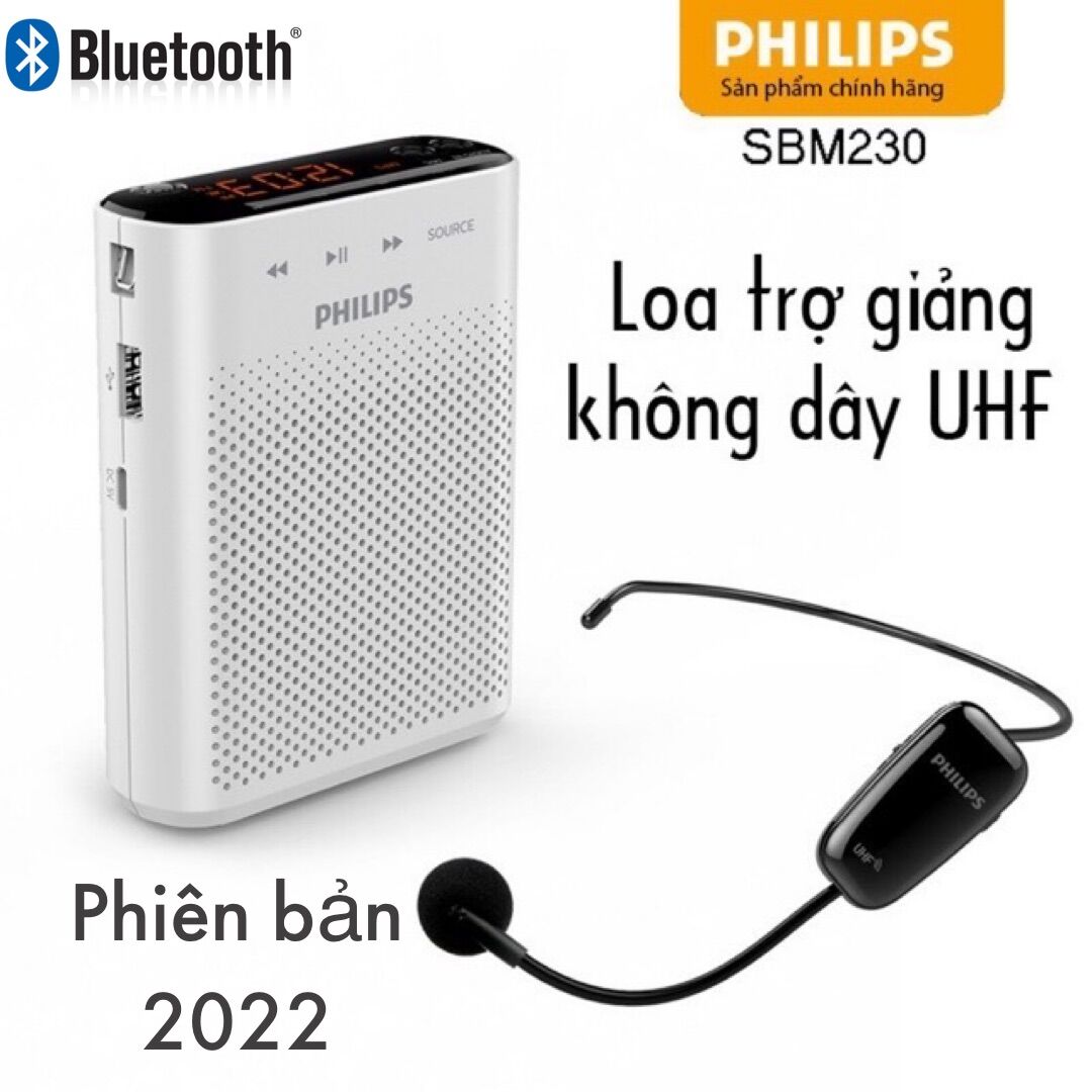 Loa trợ giảng không dây cao cấp Philips SBM230 UHF có Bluetooth